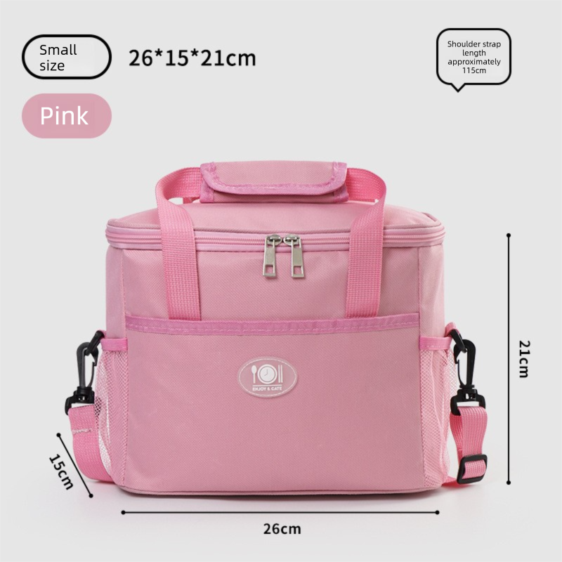 Insulated Lunch Bag Thermal Cooler Tote with Adjustable Shoulder Strap Waterproof Lining for Work School & Picnics Pink Small Tristar Online