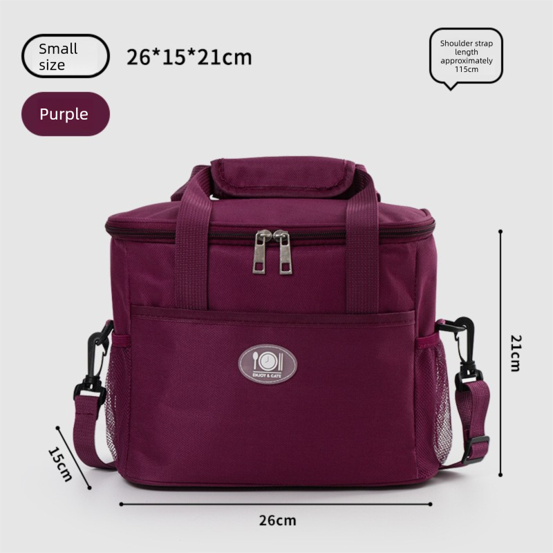 Insulated Lunch Bag Thermal Cooler Tote with Adjustable Shoulder Strap Waterproof Lining for Work School & Picnics Purple Small Tristar Online