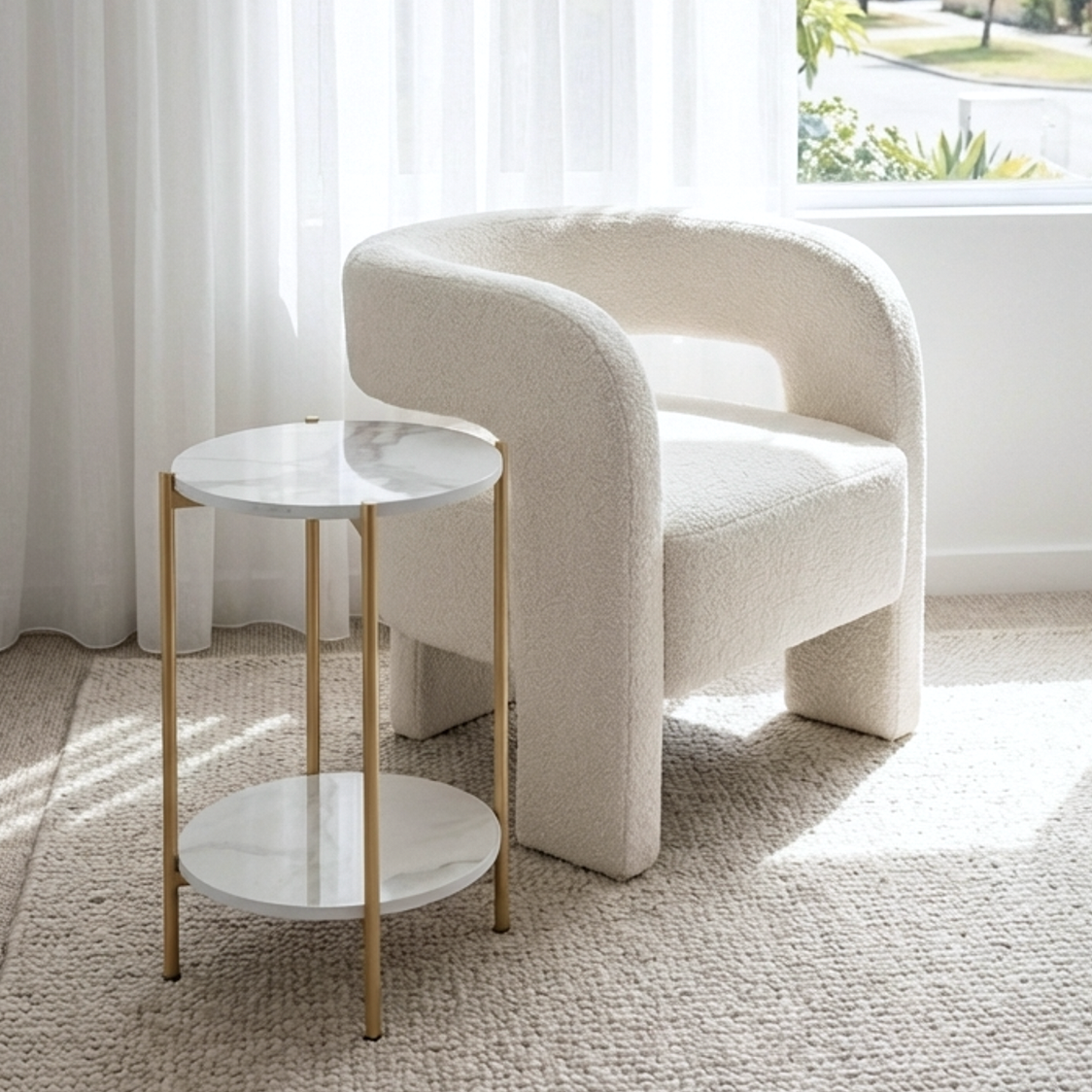 Interior Ave - Alba Gold Side Table
