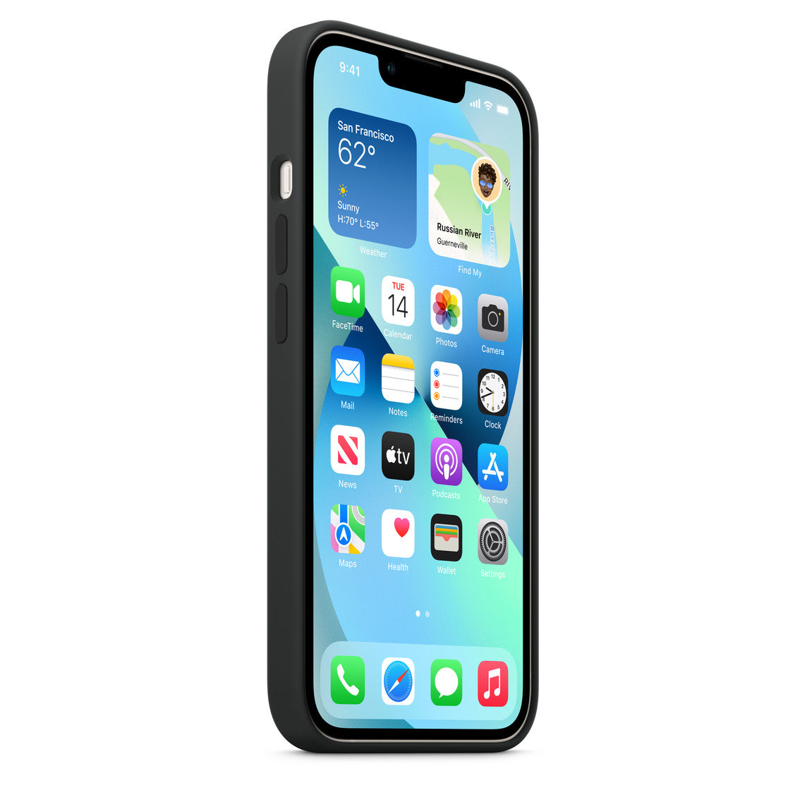 iPhone 13 silicone case MagSafe midnight