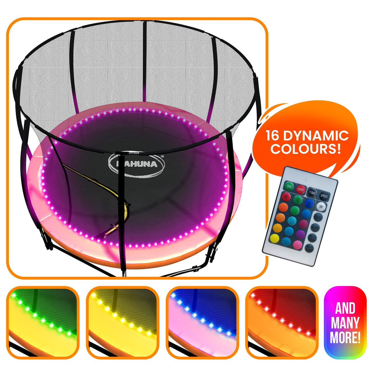 Kahuna LED Kit Suits 14ft-16ft Trampolines Multi-Colour Smart Motion Sensor Lighting with 16 colours Tristar Online