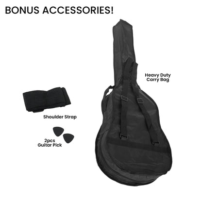 Karrera 38in Cutaway Acoustic Guitar with guitar bag - Blue Burst