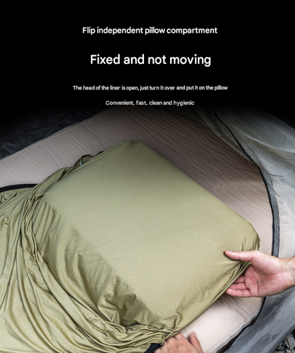 Khaki Ultra-Stretch Sleeping Bag Liner - Portable & Lightweight Envelope Sleep Sack for Camping & Travel Tristar Online
