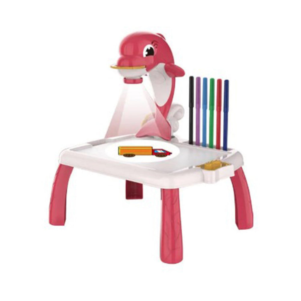 Kids Drawing Projector Table – LED Track & Draw Board | Dolphin Design | Educational Toy Ages 3+ Tristar Online