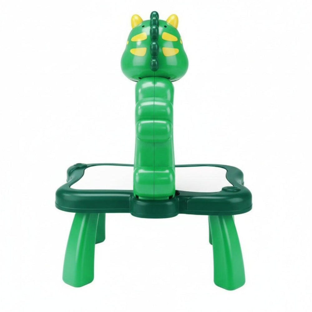 Kids Educational LED Projector Table Toy - Tyrannosaurus Drawing Board Easel - Green (Dolphin)