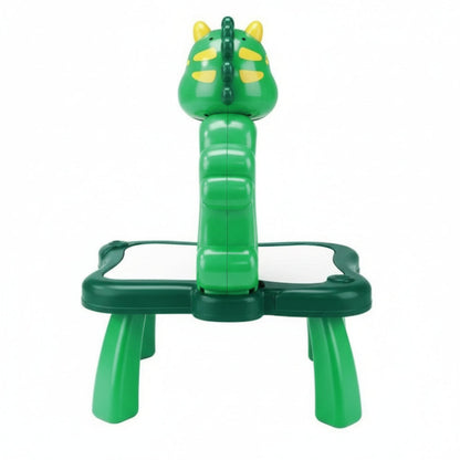 Kids Educational LED Projector Table Toy - Tyrannosaurus Drawing Board Easel - Green (Dolphin)