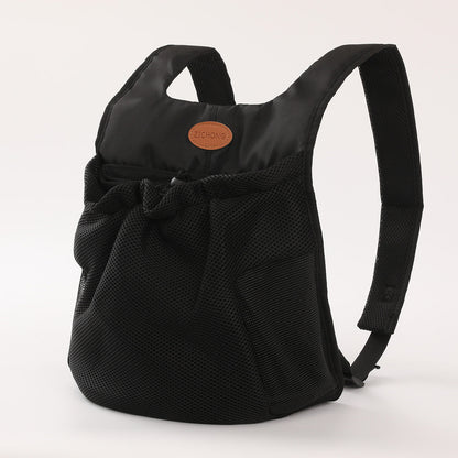 L Black Hands-Free Pet Carrier Backpack for Small Dogs & Cats - Breathable Chest Pack for Outdoor Travel & Hiking Tristar Online