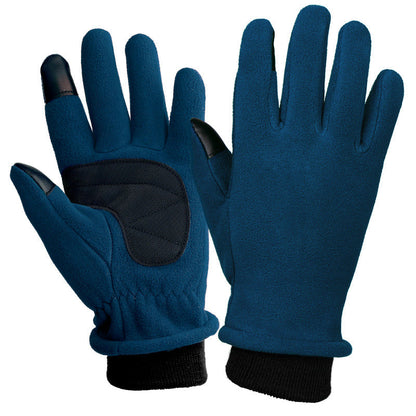 L Navy Blue Warm Windproof Touchscreen Gloves - Anti-Slip Grip for Winter Cycling & Outdoor Sports Tristar Online