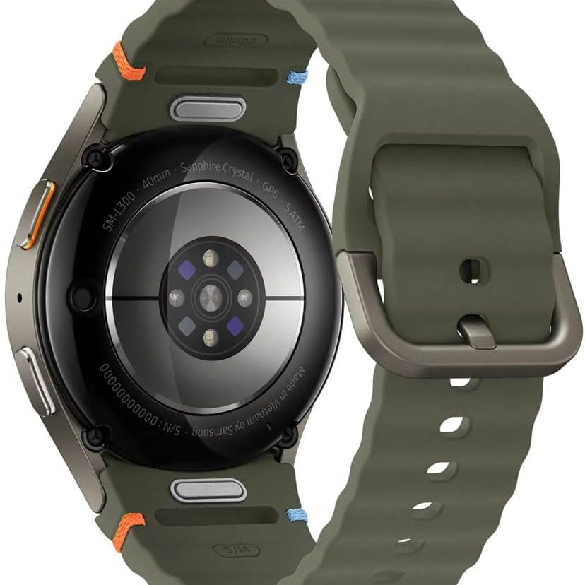 Galaxy Watch 7 L300 Green smartwatch with strap attached