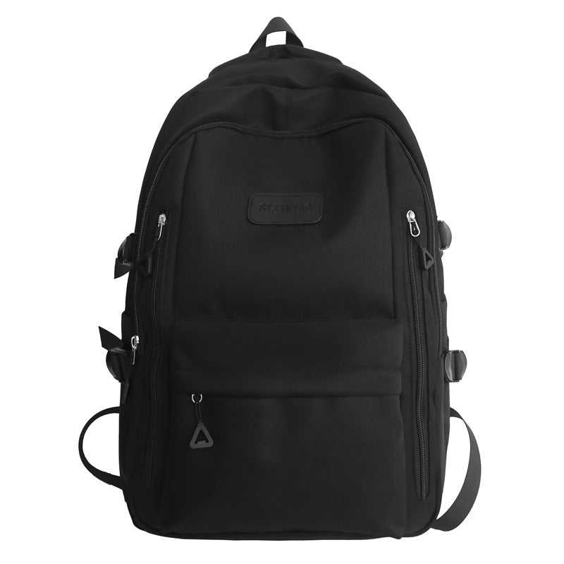 Large Capacity Nylon Backpack - Fits Tablet, A4 Magazines, Umbrella - Multiple Pockets & Adjustable Straps(black) Tristar Online