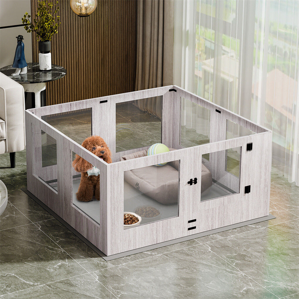Large Dog Indoor Whelping Box, Tempered Glass & MDF Tristar Online