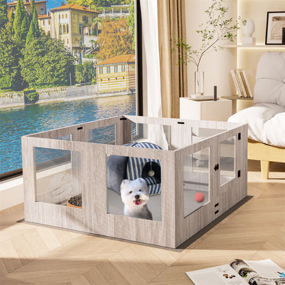 Large Dog Indoor Whelping Box, Tempered Glass & MDF Tristar Online