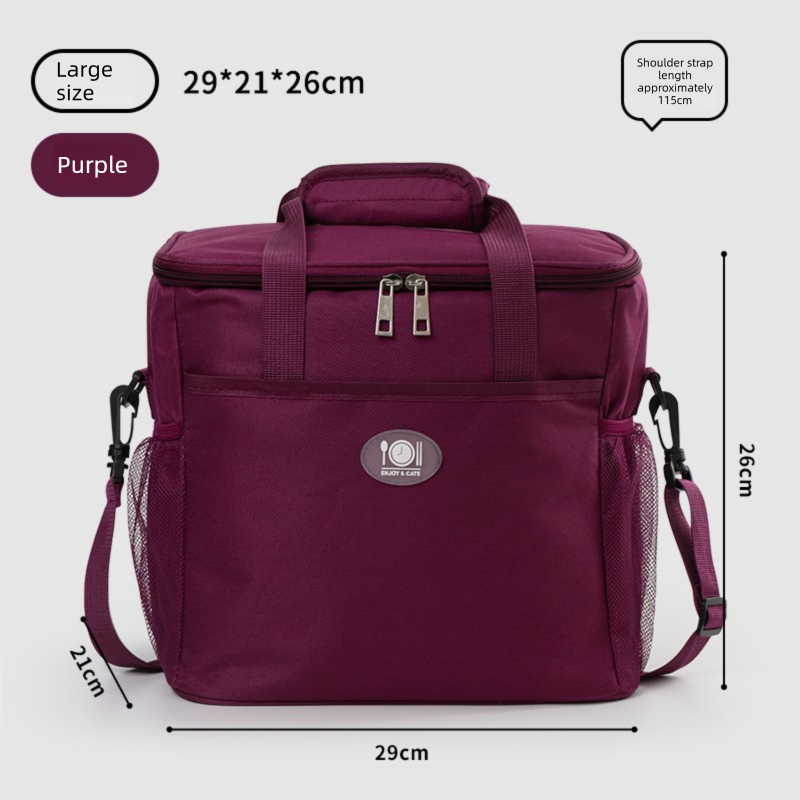 Large Insulated Cooler Bag Thermal Lunch Tote 16L Capacity with Adjustable Shoulder Strap for Picnics Camping & Work Purple Tristar Online