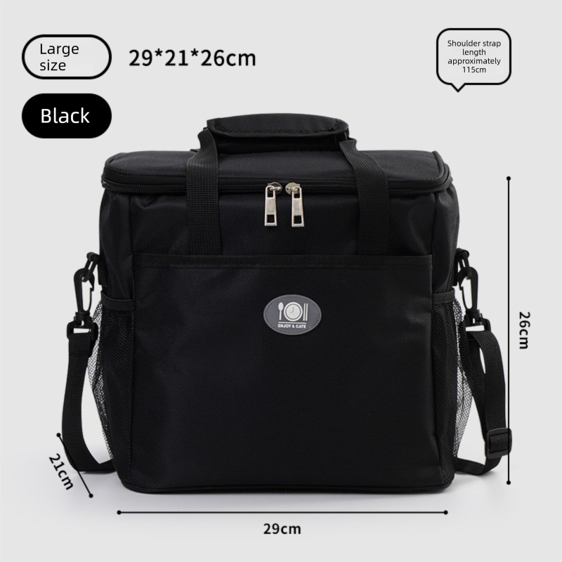 Large Insulated Cooler Bag Thermal Lunch Tote 16L Capacity with Adjustable Shoulder Strap for Picnics Camping & Work Black Tristar Online