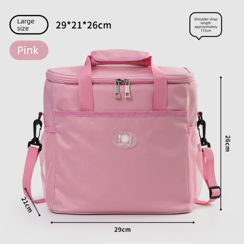 Large Insulated Cooler Bag Thermal Lunch Tote 16L Capacity with Adjustable Shoulder Strap for Picnics Camping & Work Pink Tristar Online