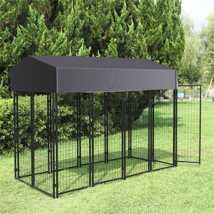 Large Outdoor Dog Kennel 250x120x165cm Pet Cage with Roof Tristar Online