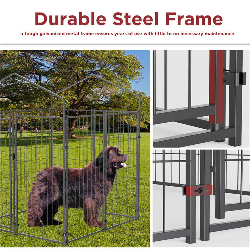 Large Outdoor Dog Kennel 250x120x165cm Pet Cage with Roof Tristar Online