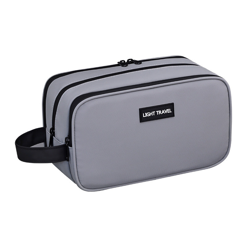 Large Waterproof Men's Toiletry Bag 3-Layer Travel Dopp Kit with Wet Dry Separation Portable Shower Organiser for Gym Business & Holiday Grey Tristar Online