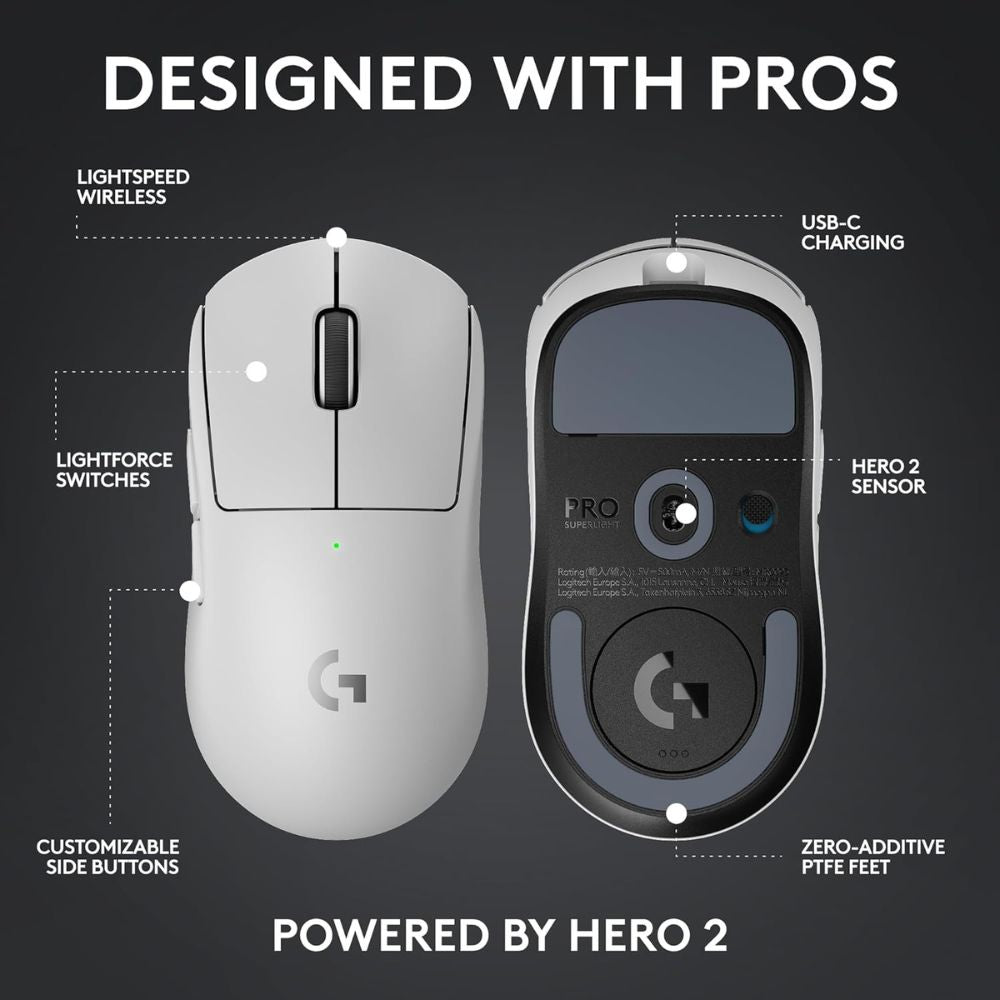 Logitech G PRO X Superlight 2 Wireless Gaming Mouse - Magenta LOGITECH