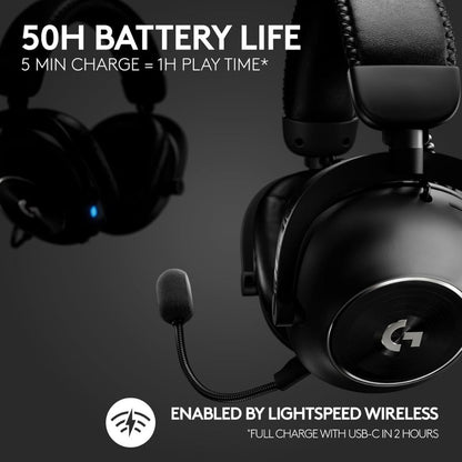 Logitech PRO X 2 Wireless Lightspeed Gaming Headset Black