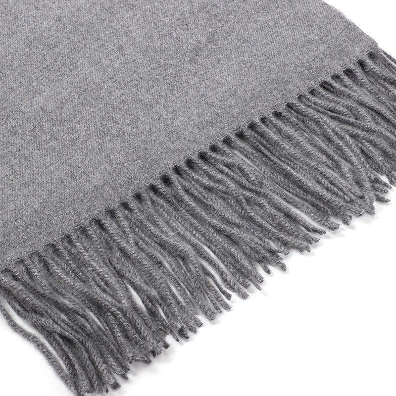 Luxury Cashmere Blend Scarf, Large 200x70cm Fringed Scarf (Light Taro) Tristar Online