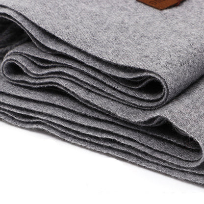 Luxury Cashmere Blend Scarf, Large 200x70cm Fringed Scarf (White) Tristar Online