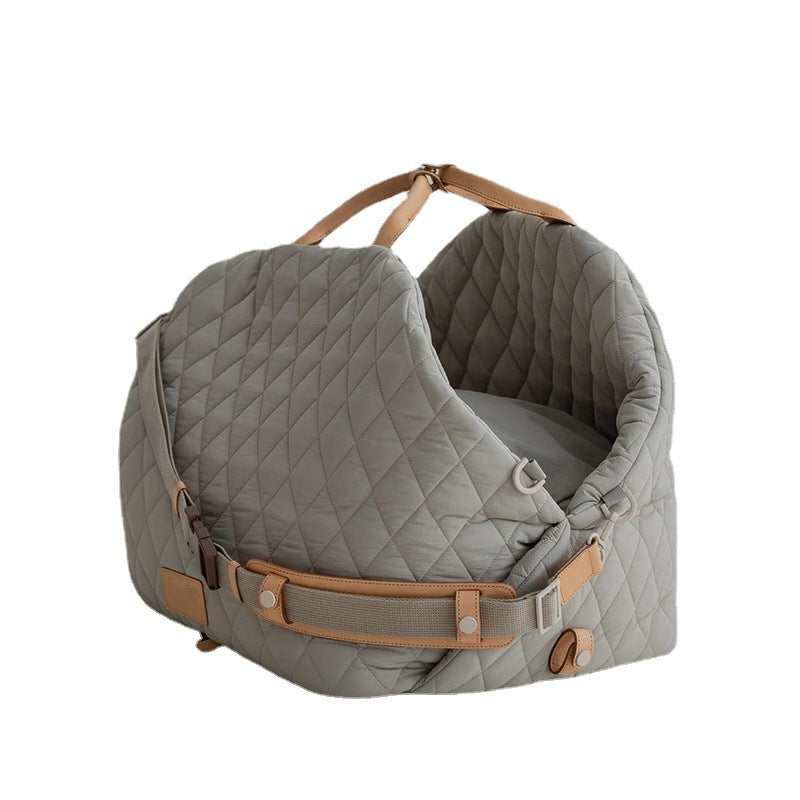 Luxury Quilted 2-in-1 Pet Travel Carrier & Car Booster Seat for Small Dogs(Black) Tristar Online