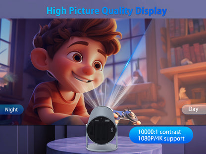 Magcubic HY300 Pro Portable 4K Decoding Projector - WiFi6, Android 11, Bluetooth 5.0 - Ultra-Sharp Imaging, Smart Connectivity, Superior Audio - Grey (Copy) Magcubic