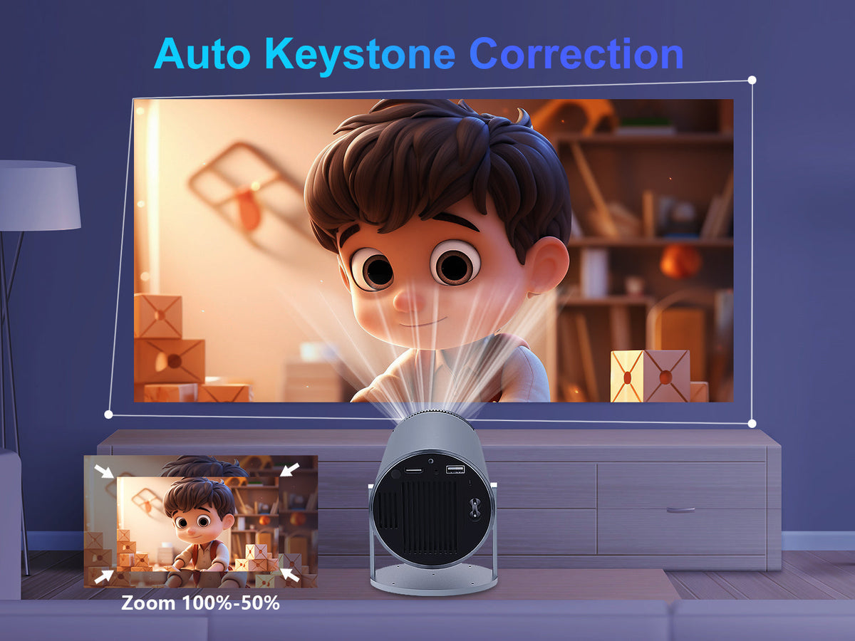 Magcubic HY300 Pro Portable 4K Decoding Projector - WiFi6, Android 11, Bluetooth 5.0 - Ultra-Sharp Imaging, Smart Connectivity, Superior Audio - Grey (Copy) Magcubic