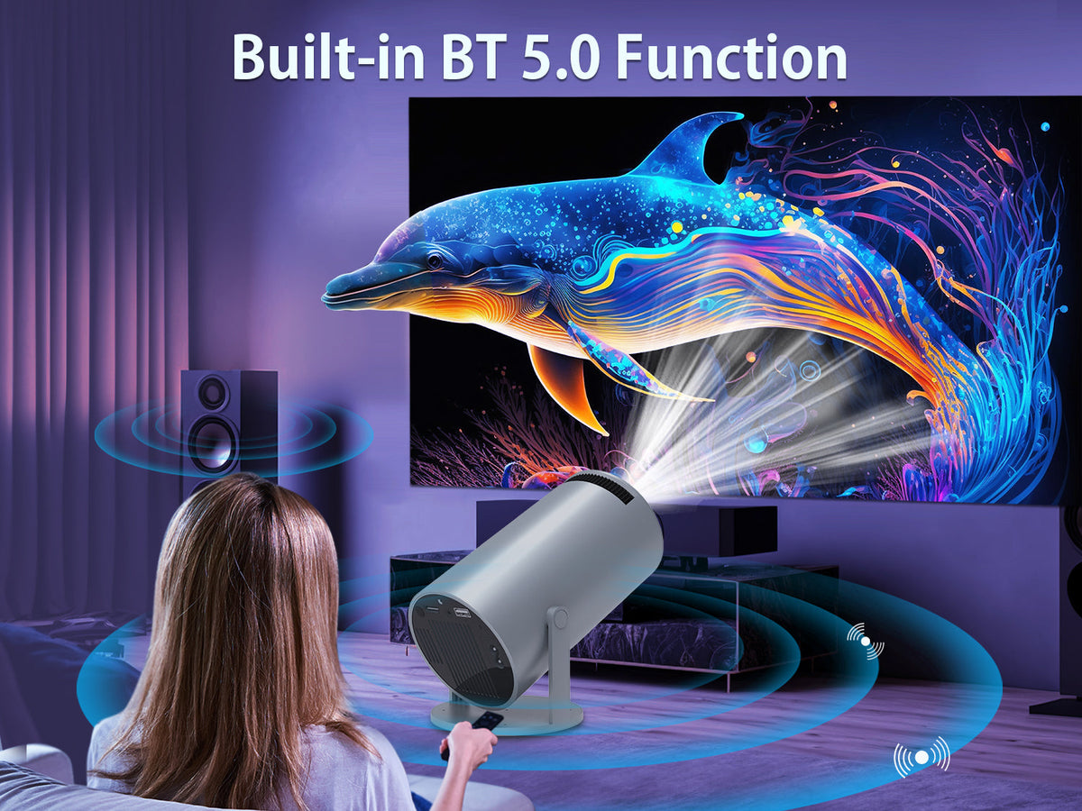 Magcubic HY300 Pro Portable 4K Decoding Projector - WiFi6, Android 11, Bluetooth 5.0 - Ultra-Sharp Imaging, Smart Connectivity, Superior Audio - Grey (Copy) Magcubic