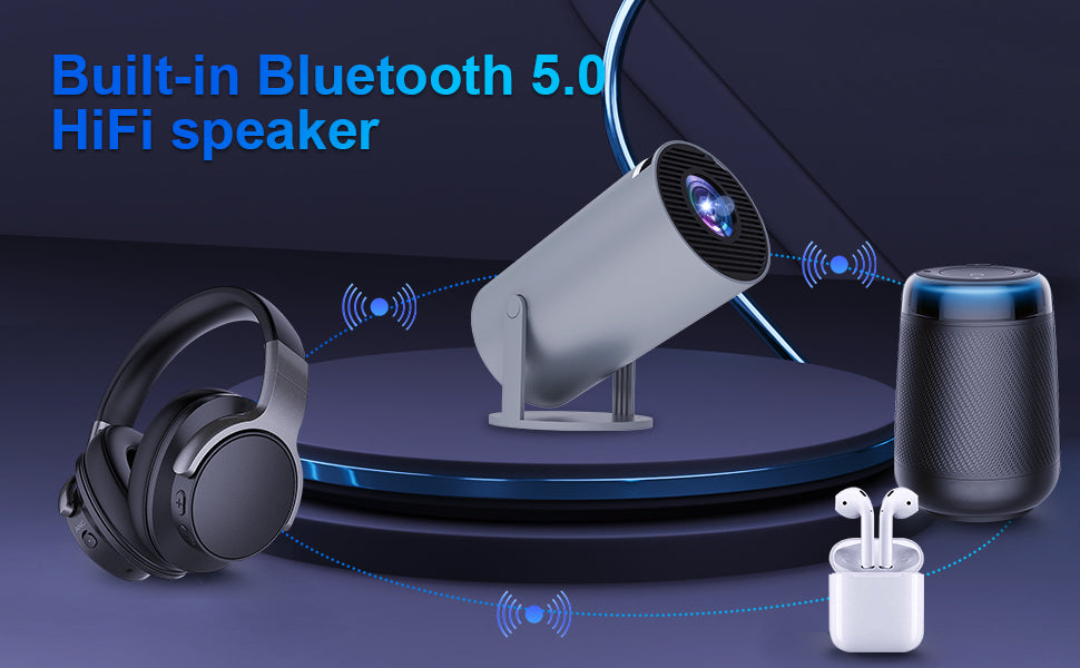 Magcubic HY300 Pro Portable 4K Decoding Projector - WiFi6, Android 11, Bluetooth 5.0 - Ultra-Sharp Imaging, Smart Connectivity, Superior Audio - Grey (Copy) Magcubic