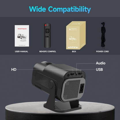 Magcubic HY320 Mini Newly Native 720P Android 11 4K Projector 300ANSI Wifi6 BT5.0 Cinema Outdoor Portable 180° Rotable Projector - Excellent - Refurbished