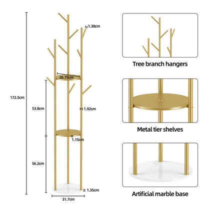 Marble & Metal Coat Rack Stand Heavy Duty Tristar Online