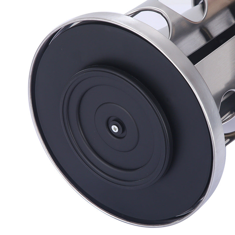 Modern stainless steel round-top rotating spice rack with 16 empty glass jars (88 ml each) Tristar Online