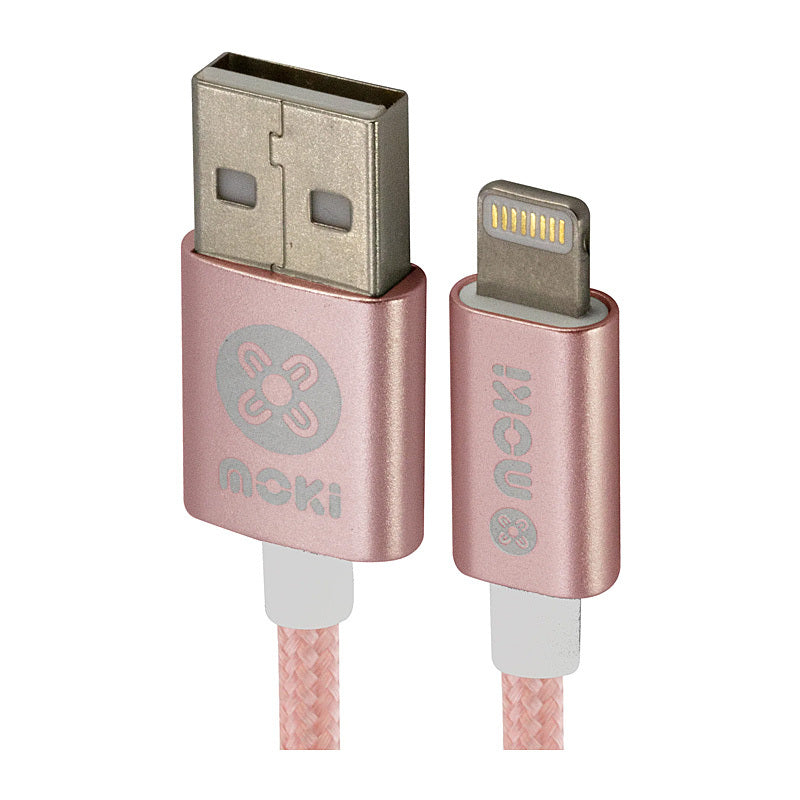 Moki Lightning Cable 3M RoseGd Moki International