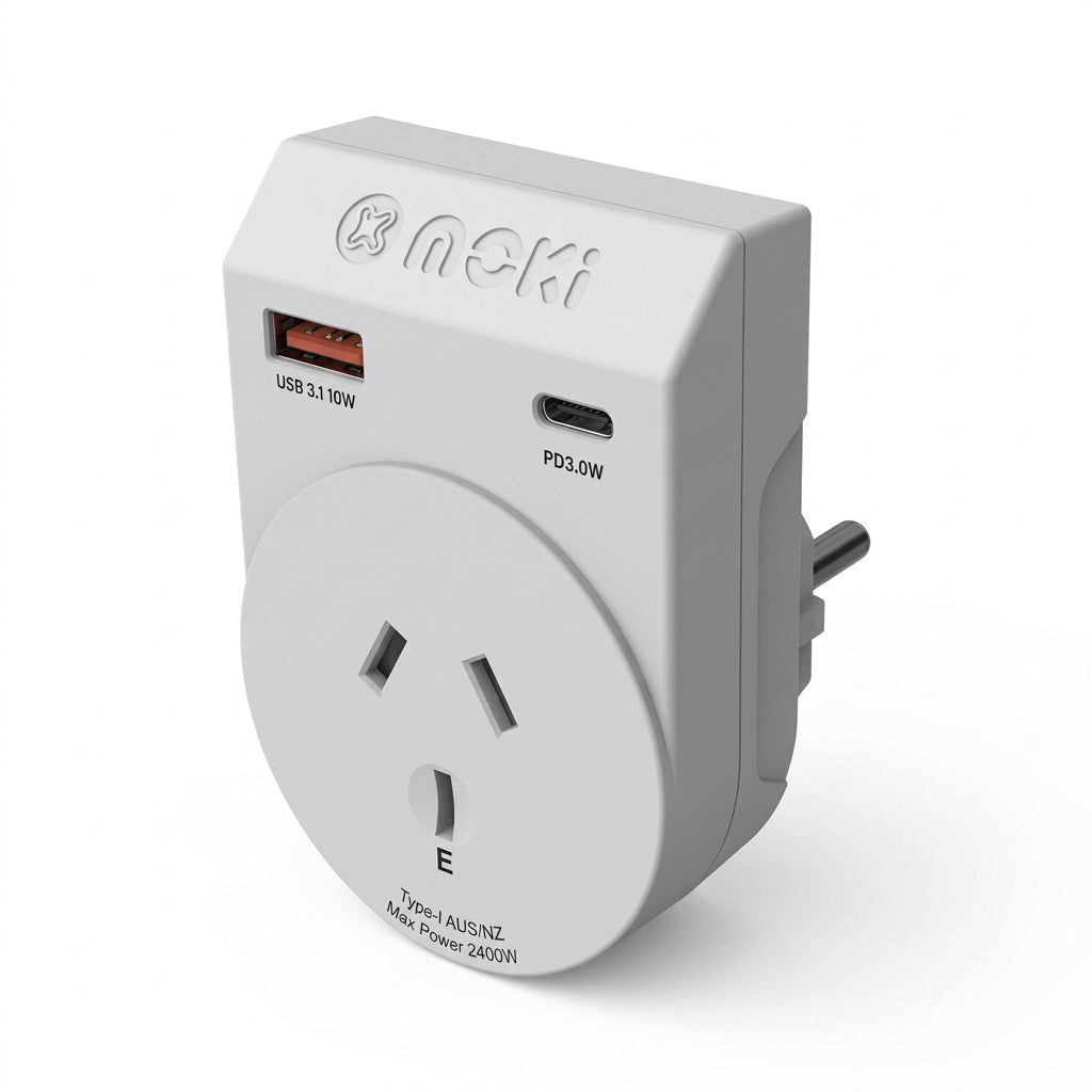 Moki Travel Adaptor Outbound AU/NZ to Europe - Travel Adapter Moki International