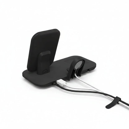 Mophie 2-in-1 Wireless Charging Stand Plus Black - Fast Wireless Charger - Black - Pristine - Refurbished (Copy) Mophie
