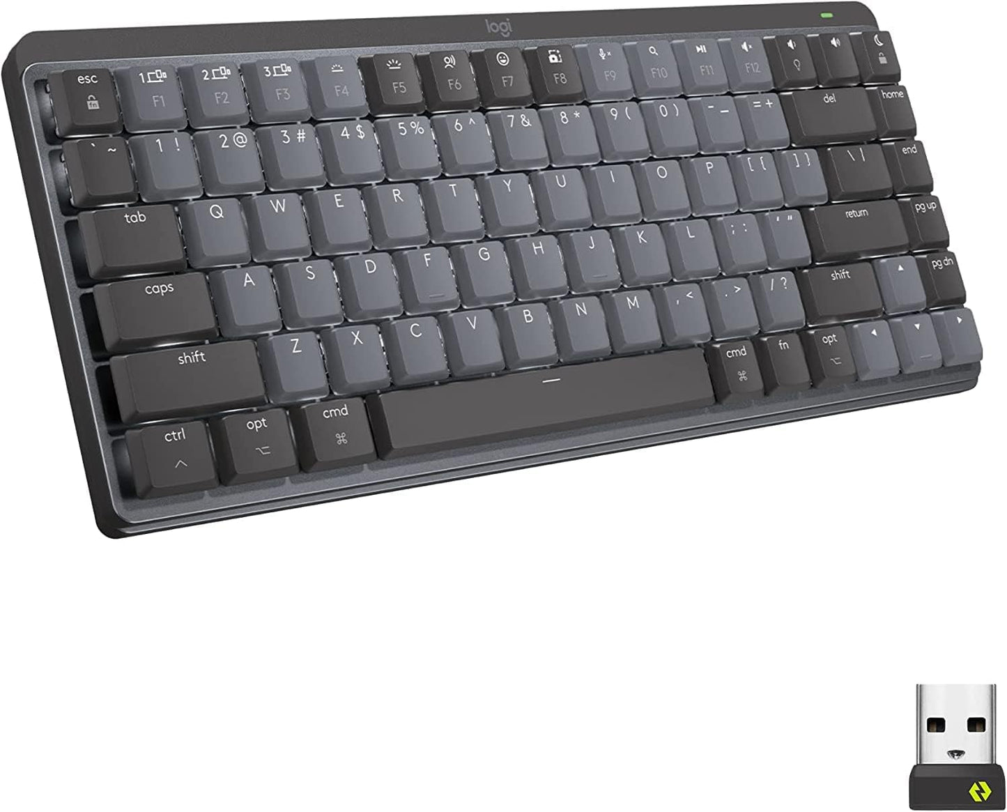 Logitech MX Mechanical Mini Wireless Illuminated Keyboard, Tactile Quiet Switches, Backlit, Bluetooth, USB-C, MacOS, Windows, Linux, iOS, Android (Copy) Logitech