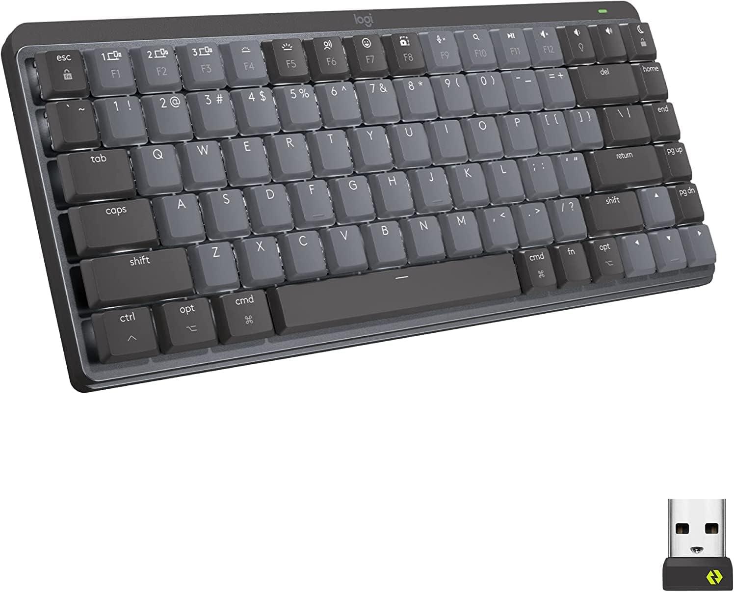 Logitech MX Mechanical Mini Wireless Illuminated Keyboard, Tactile Quiet Switches, Backlit, Bluetooth, USB-C, MacOS, Windows, Linux, iOS, Android (Copy) Logitech