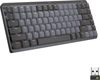 Logitech MX Mechanical Mini Wireless Illuminated Keyboard, Tactile Quiet Switches, Backlit, Bluetooth, USB-C, MacOS, Windows, Linux, iOS, Android (Copy) Logitech