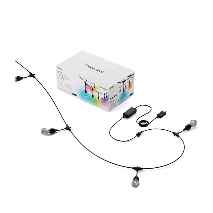 Nanoleaf Matter Smart Multicolour Outdoor String Light Smarter Kit (15m) - Pristine Refurbished Nanoleaf