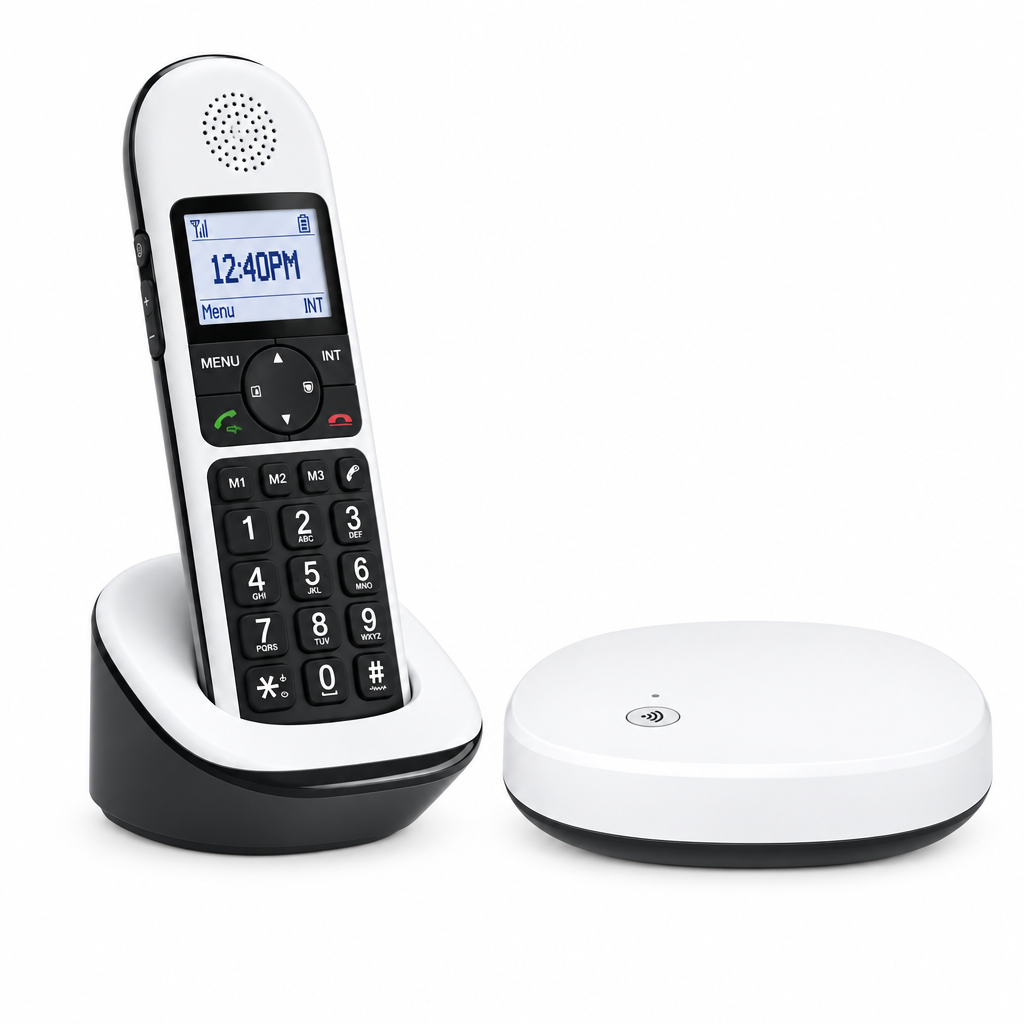 Telstra Easy Control Cordless Phone TEC-C - DECT Home Phone - White - Pristine - Refurbished Telstra