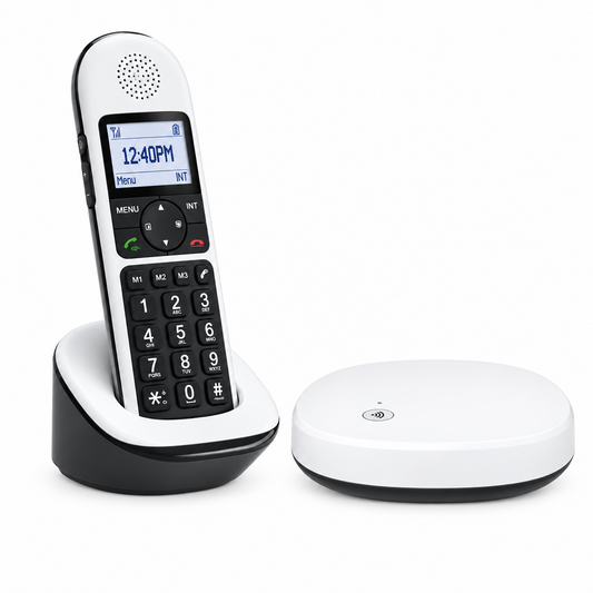 Telstra Easy Control Cordless Phone TEC-C - DECT Home Phone - White - Pristine - Refurbished Telstra