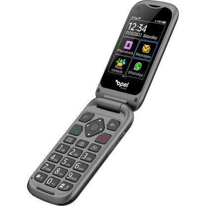 Opel Mobile 4G TouchFlip (2.8", Big Button, Flip Phone) - Black (AU Version) - Pristine - Refurbished (Copy) Opel