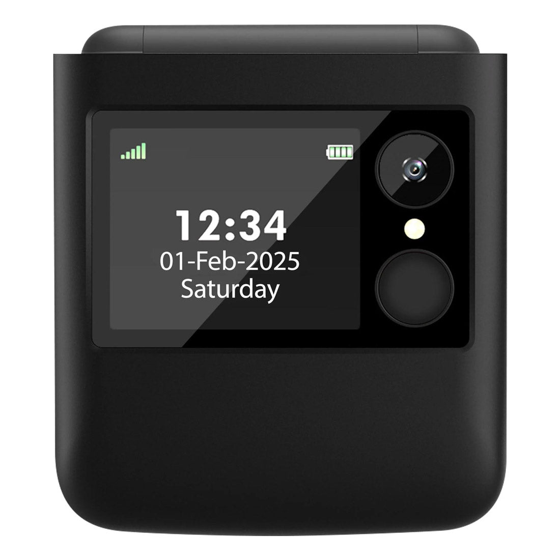 Opel Mobile Flip Fold 4G (2.4-inch, 64MB RAM+128MB Storage) - Black (AU Version) - Pristine - Refurbished (Copy) Opel