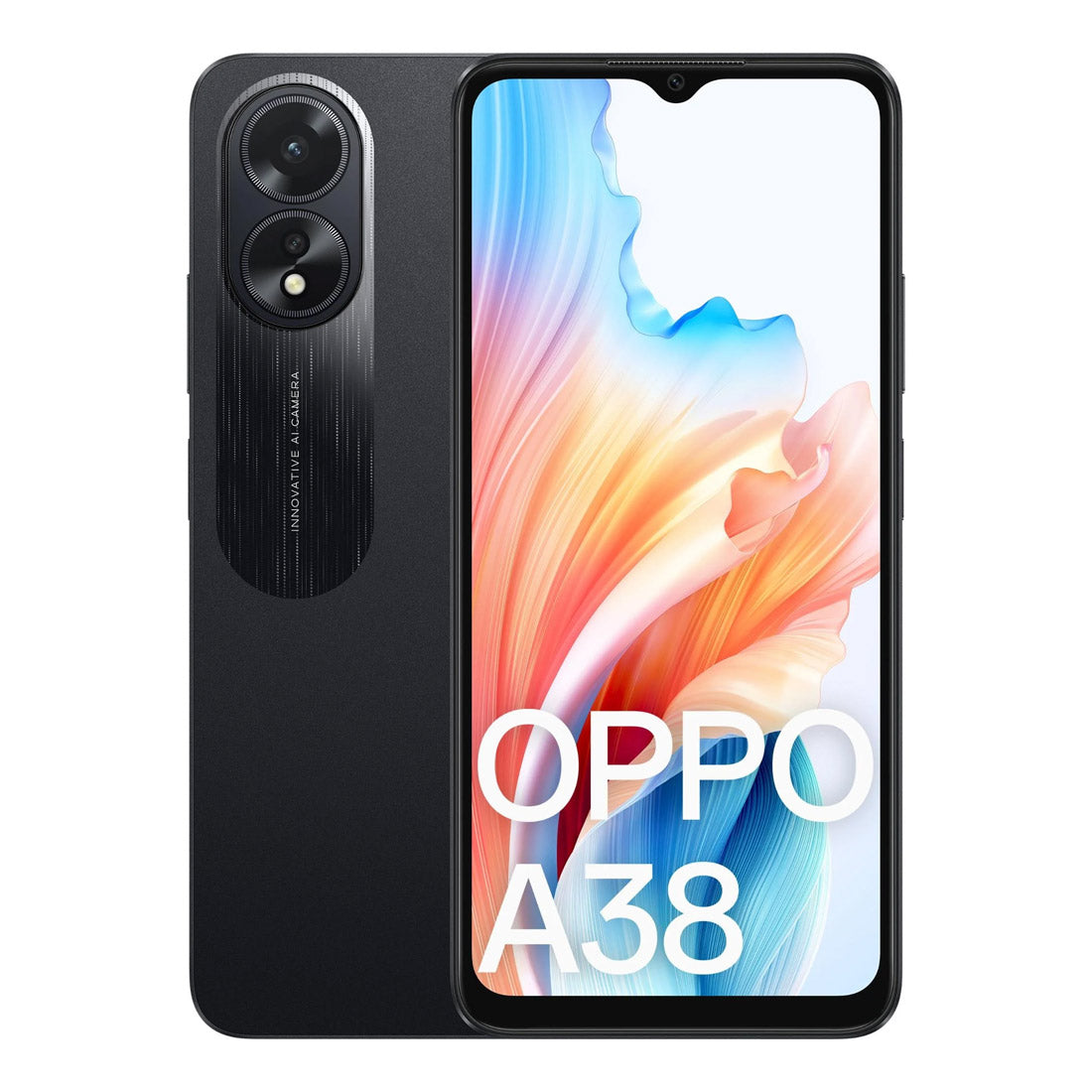 OPPO A38 (Dual Sim, 128GB/4GB, 6.56'') - Glowing Black Smartphone (AU Version) Pristine - Refurbished (Copy) OPPO