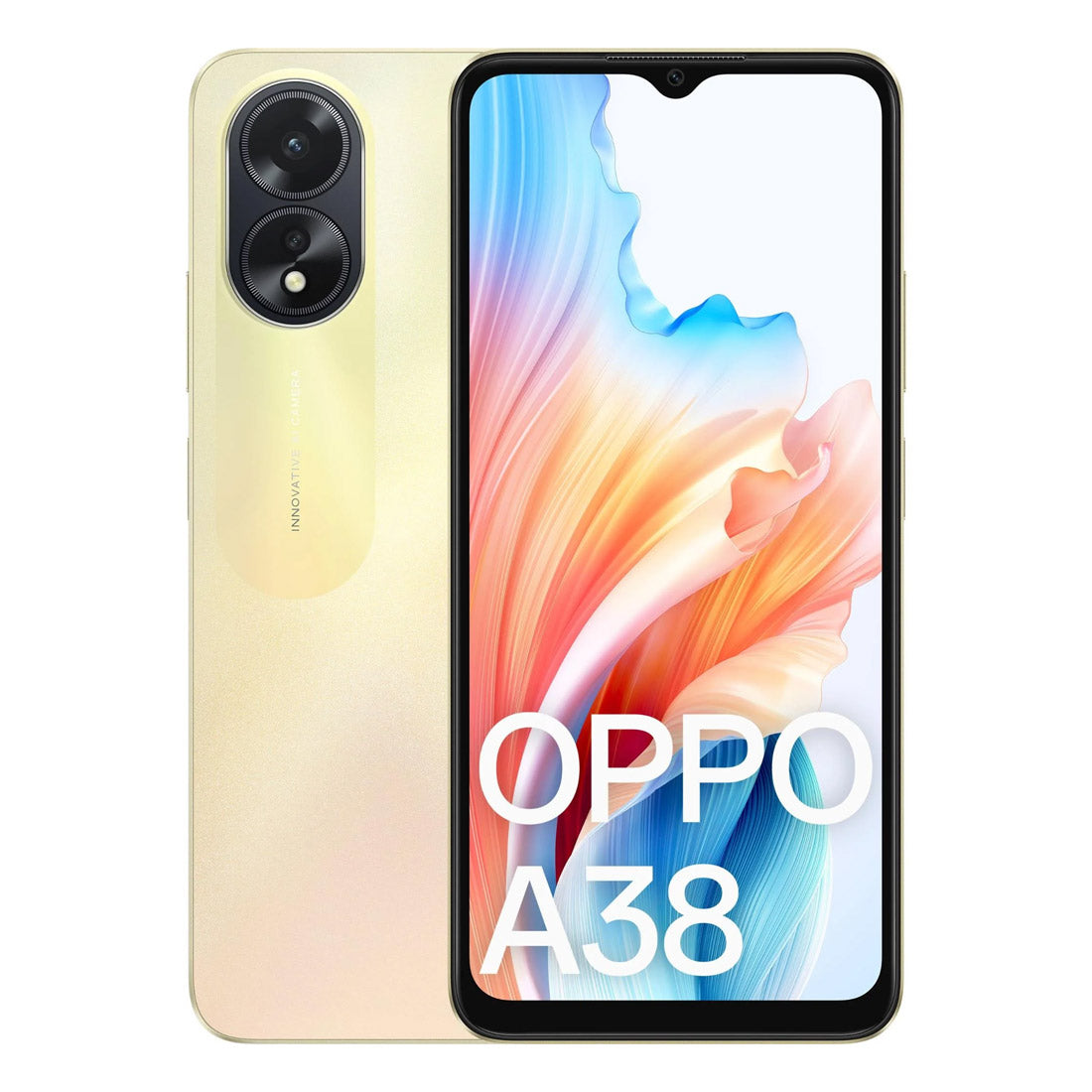 OPPO A38 (Dual Sim, 128GB/4GB, 6.56'') – Glowing Gold Smartphone (AU Version) Open Never Used OPPO