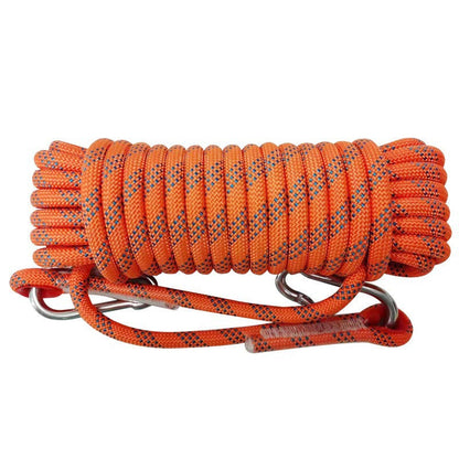 Orange Polyester (for home use) Without Wire Core Heavy Duty Adjustable Clothesline Set (2 Pack) - 15m Steel Wire Core Nylon Rope with Hooks for Outdoor & Camping Tristar Online