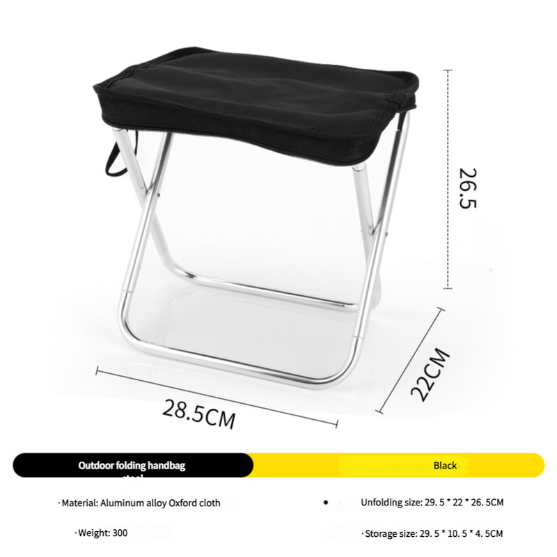 Outdoor Ultralight Folding Camping Chair - Black Tristar Online