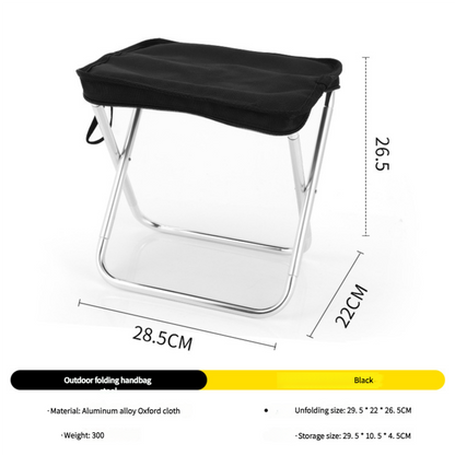 Outdoor Ultralight Folding Camping Chair - Black Tristar Online